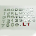3D metal car bumper sticker with raised English letter on vehicle surface