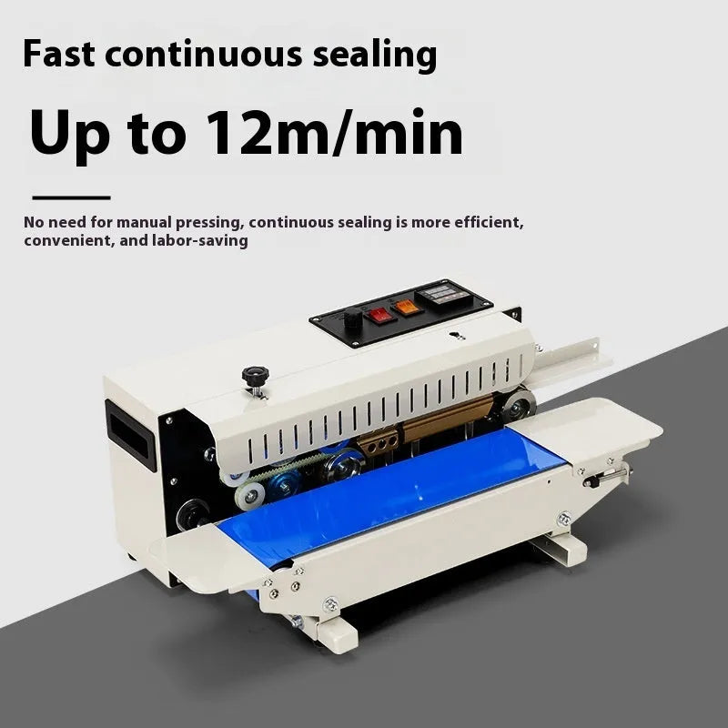 Mini handheld sealing machine with date printing function and steel seal mechanism