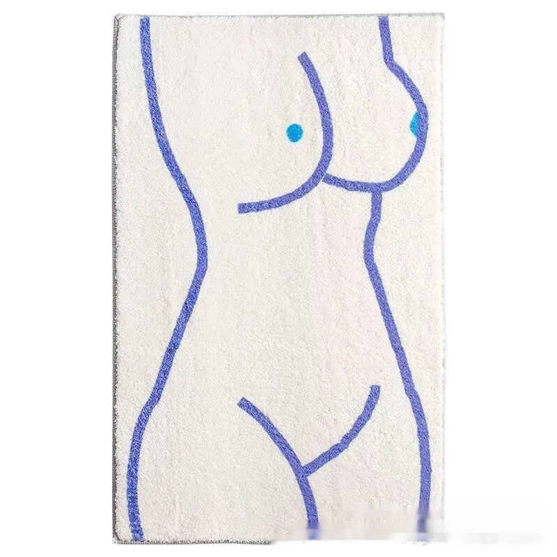 Polyester fibre bathroom toilet door mat carpet in rectangular sizes from 40x60cm to 80x120cm