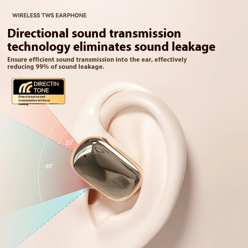 Creative ear-mounted Bluetooth headphones with digital display screen in black colour