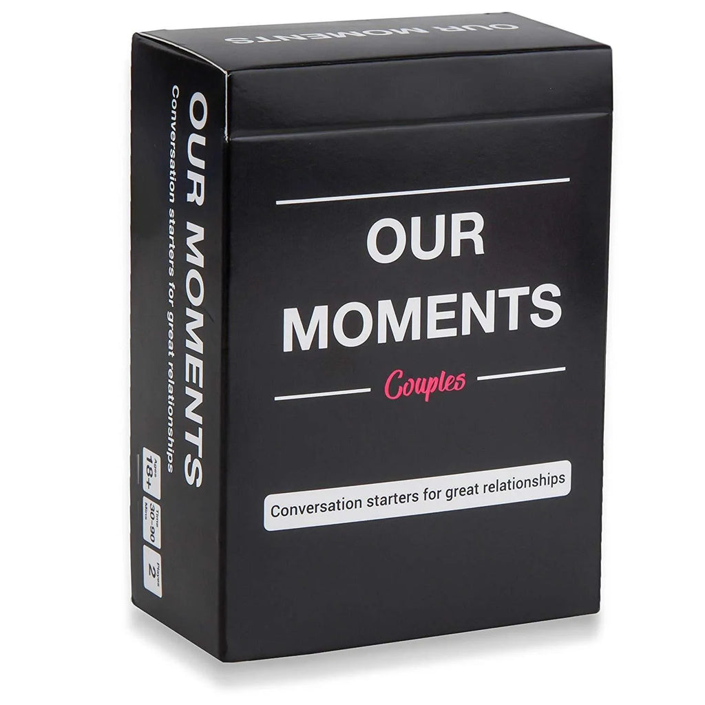 Black coated paper communication card box for couples, Our Time Lovers Edition measuring 9 x 6.5 x 3.5 cm
