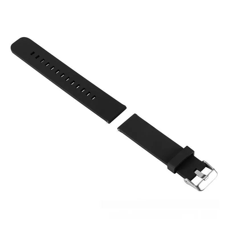 Solid colour silicone watch strap for Garmin Forerunner 245 in multiple colour options.
