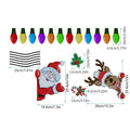 Cartoon-style Christmas elk reflective sticker with magnetic backing for car bumpers.