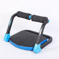 Sky blue and red portable mini abdominal exercise device for home, office, and outdoor use.