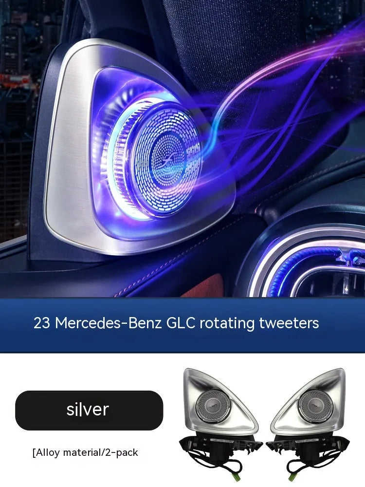 Burmester style rotating tweeter speaker for 2023 Mercedes-Benz GLC, 23 cm diameter
