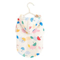 Colourful cartoon umbrella pattern dog raincoat on model dog