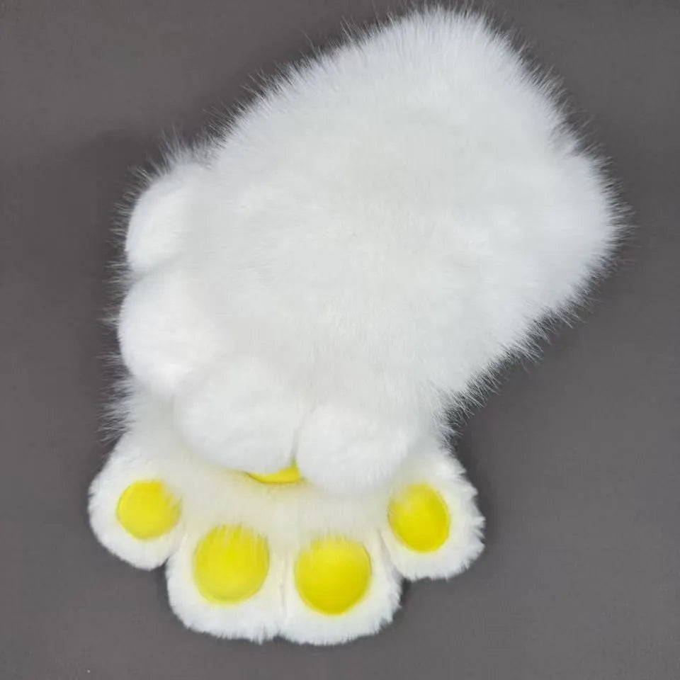 Colourful animal claw cosplay gloves in nylon fabric with various pad colour options