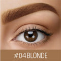 Waterproof brow cream and eyebrow pencil set in dark grey and golden yellow colours with brow dye component