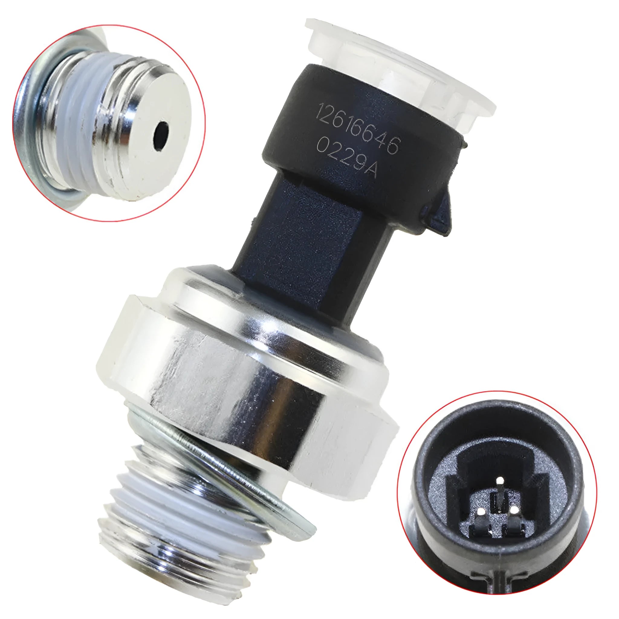 GM oil pressure sensor part numbers 12573107 for Buick and Chevrolet cars