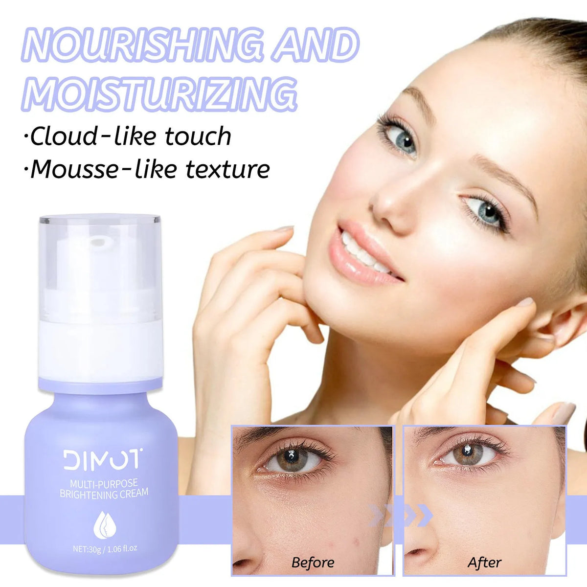 30ml tube of universal face moisturiser and makeup primer cream