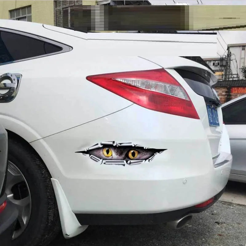 Tiger Eye Eagle Eye 3D car bumper sticker measuring 35cm on vehicle door