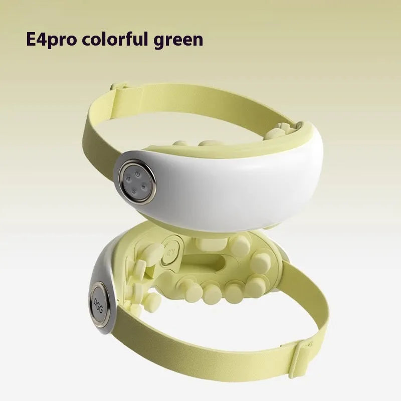 Purplish grey Bluetooth steam eye massager with hot compress function on a plain background