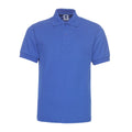 Solid colour plus size polo shirt with short sleeves and lapel collar in cotton blend fabric