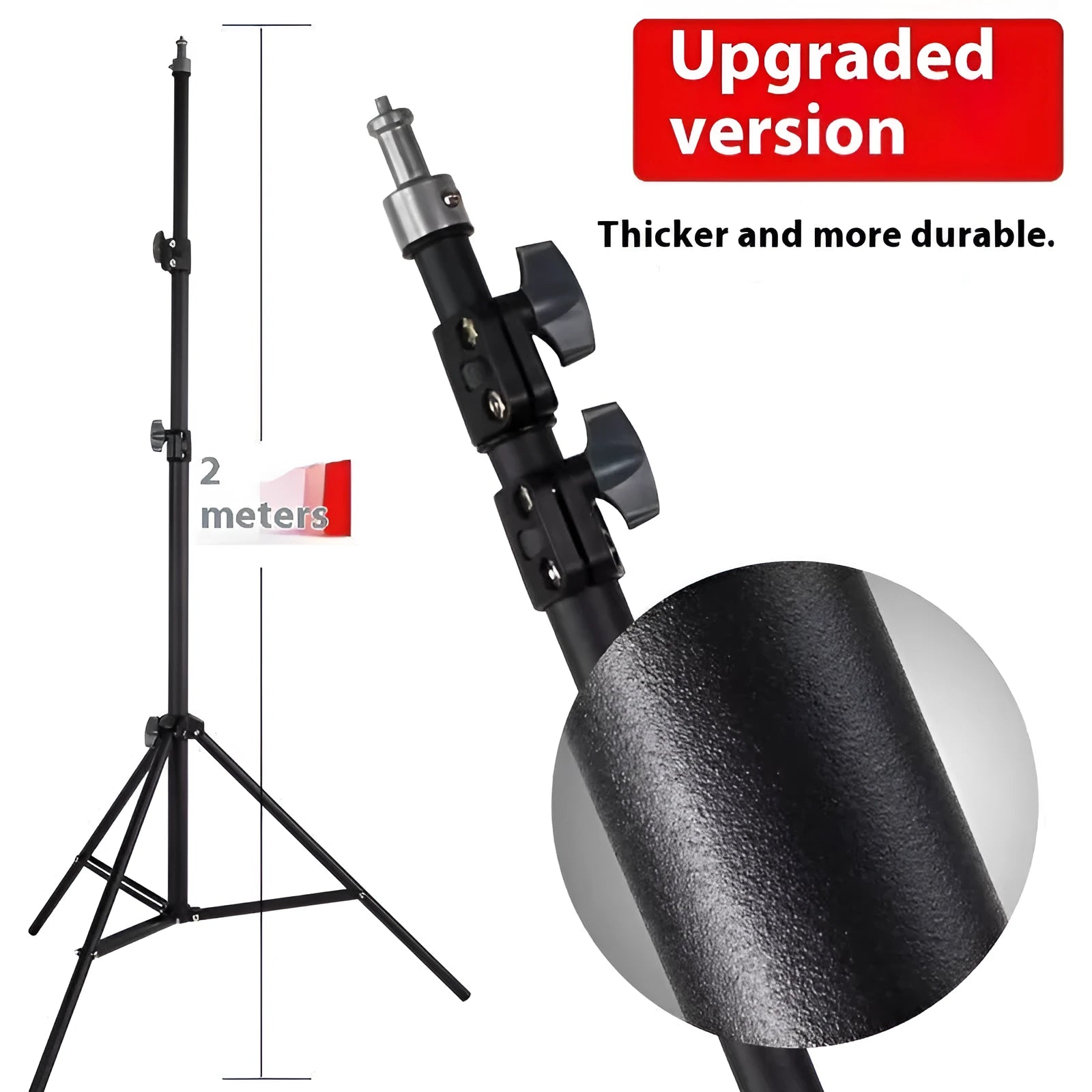 Tripod light stand photography kit with mobile phone holder in colour box packaging