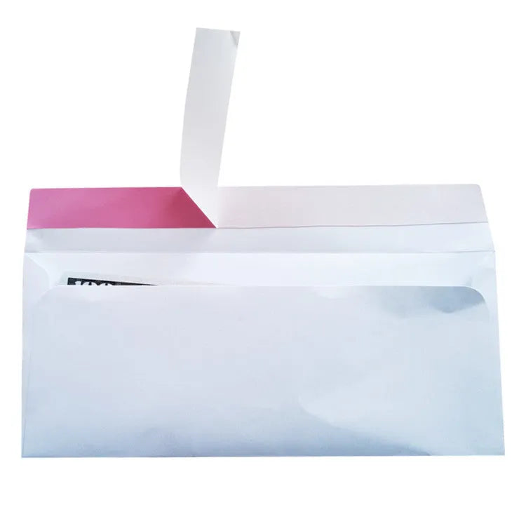 Blue anti-opening self-adhesive confidential envelope measuring 105x240mm