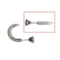 S925 sterling silver nail stud earring available in straight and curved retro punk styles for unisex wear