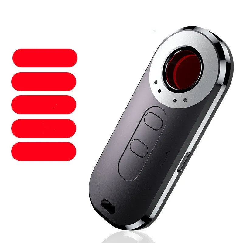 Compact portable infrared security detector with anti-monitoring and anti-positioning functions
