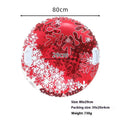 PVC ski ring toy for winter snow play in flame red, ice-snow blue, or snow mountain printed design.