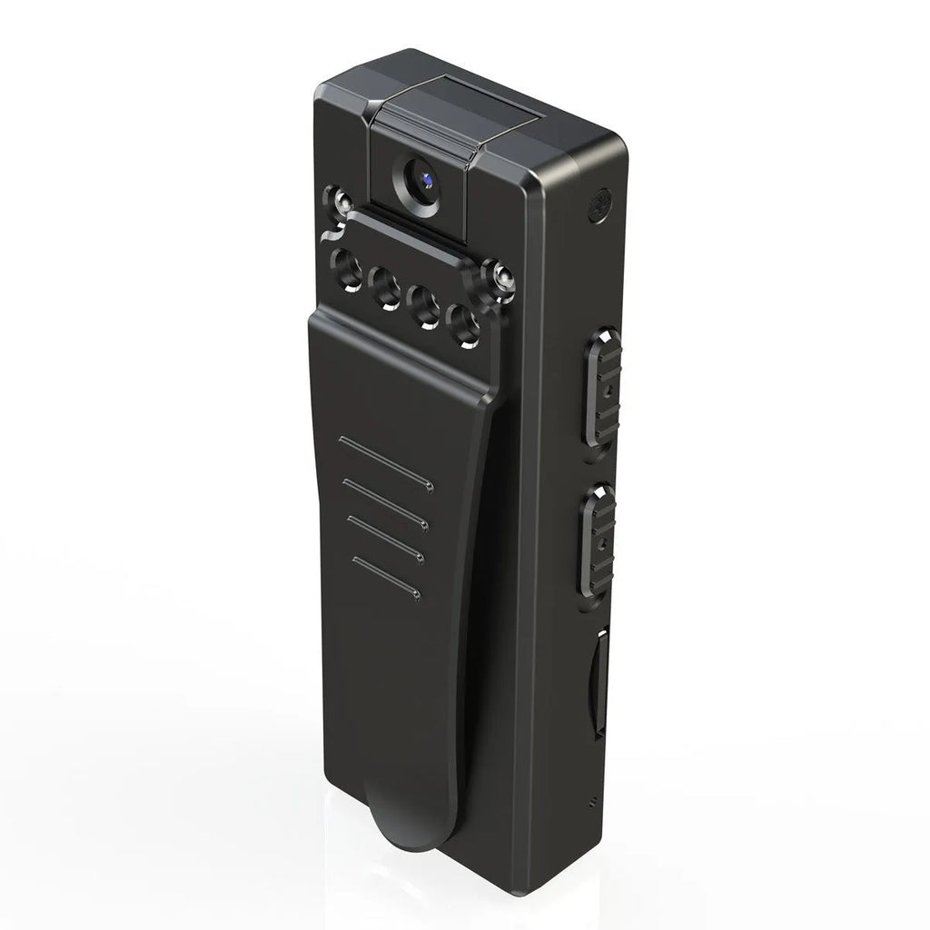 Black 1080p HD DV home camera with 5 metre night vision and 90-degree rotation