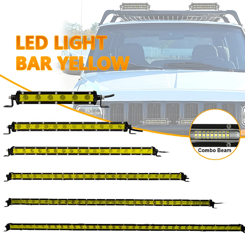 25-inch single row LED light bar for vehicles with aluminium housing and mounting brackets