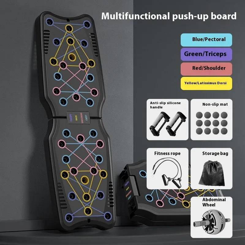 ABS push up support plate fitness equipment for pectoral, shoulder, latissimus dorsi and triceps training