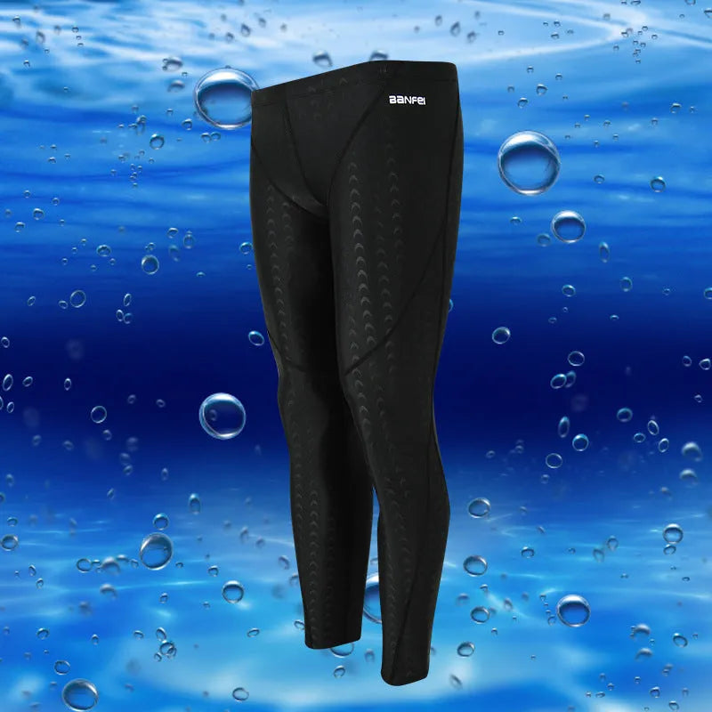 Men's cropped swimming trunks in nylon fabric with colour trim options