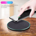 Black Qi wireless charging pad for iPhone 11 with 7.5W fast charging
