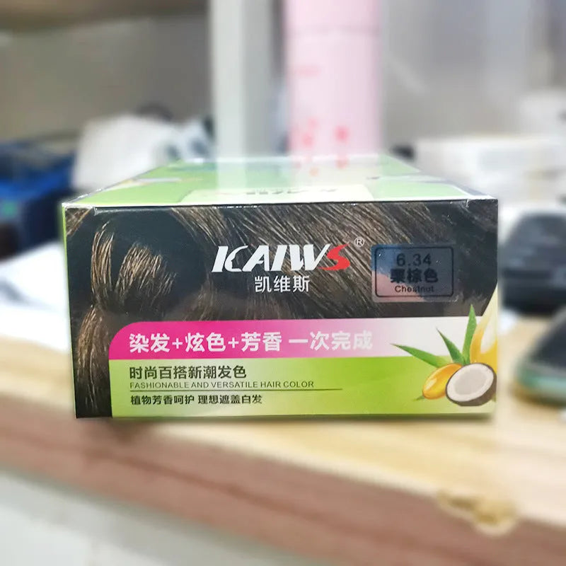 Plant Aromatic Soft Luster Mild Hair Colour Cream 120ml bottle in chestnut brown shade