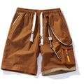 Men's plus size bamboo fibre shorts in straight-leg cropped design available in multiple colours