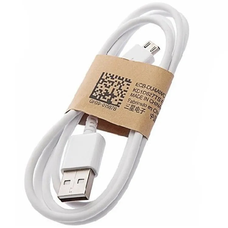 Android smartphone universal data cable with Micro USB connector, 1 metre length in black or white