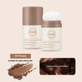 Veejaga mattifying hair oil control booster powder in compact, showing transparent, brown, and dark brown shades.