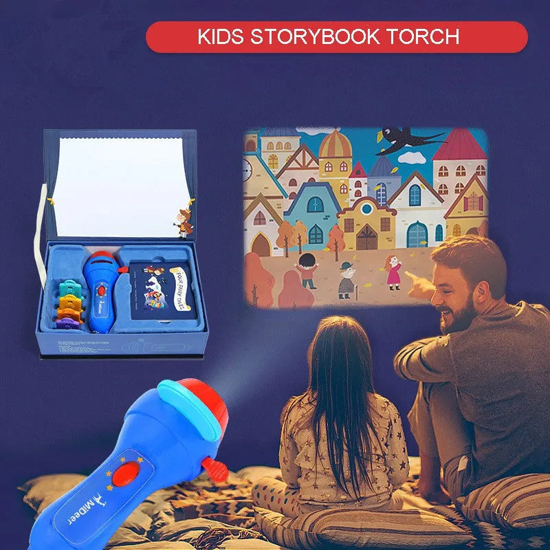 SmartKids children's storybook projector torch with four colourful projection discs