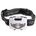 Cat Eye 2 generation waterproof head torch in black, orange, purple, or white with white and red LEDs.