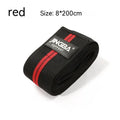 Adjustable sports knee pads for weightlifting and cycling in blue, yellow, red, and grey colours.
