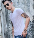 Men's summer T-shirt in bamboo blend fabric available in seven colours with Asian sizing