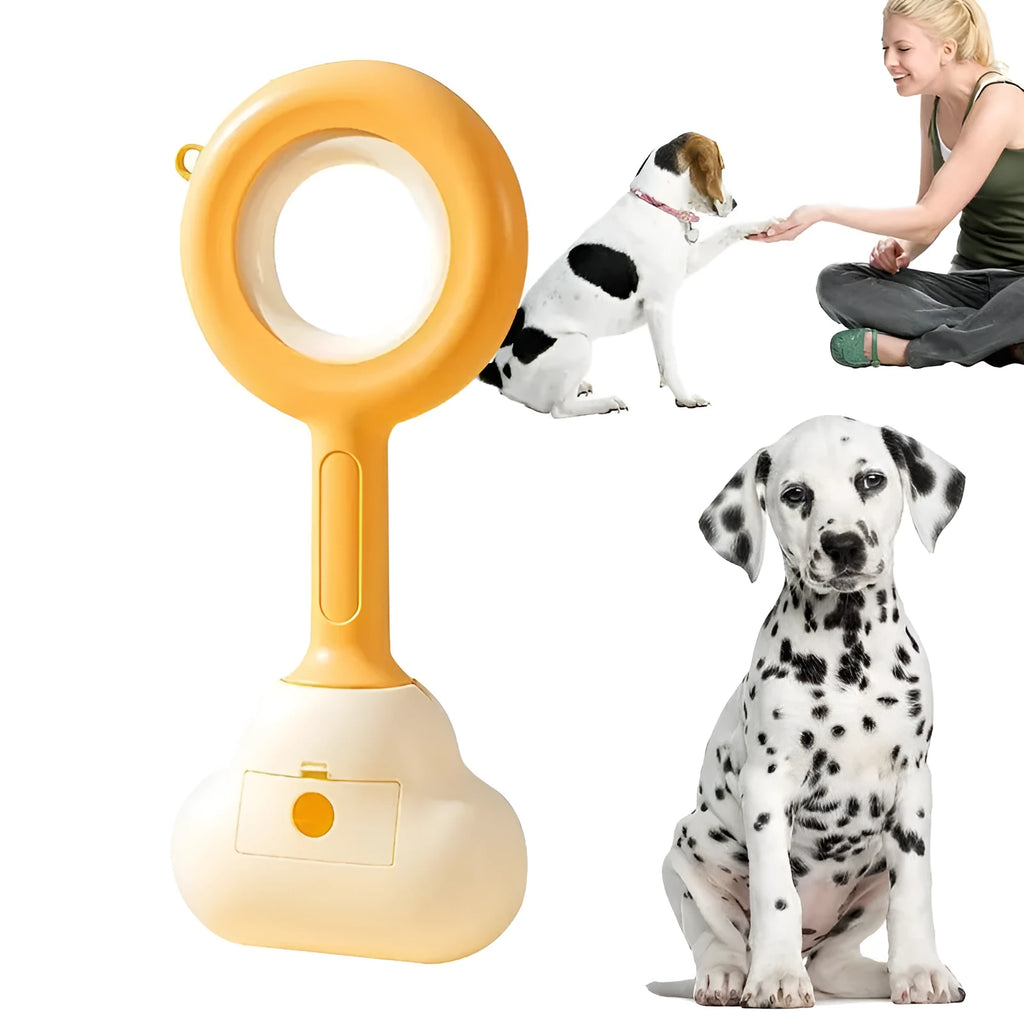 White blue cloud-shaped jaw dog pooper scooper with comfortable grip handle