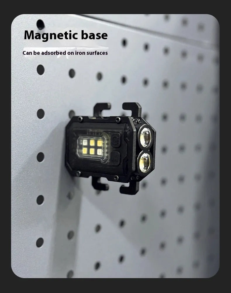 Tactical warning flashlight with USB charging cable for outdoor emergency lighting