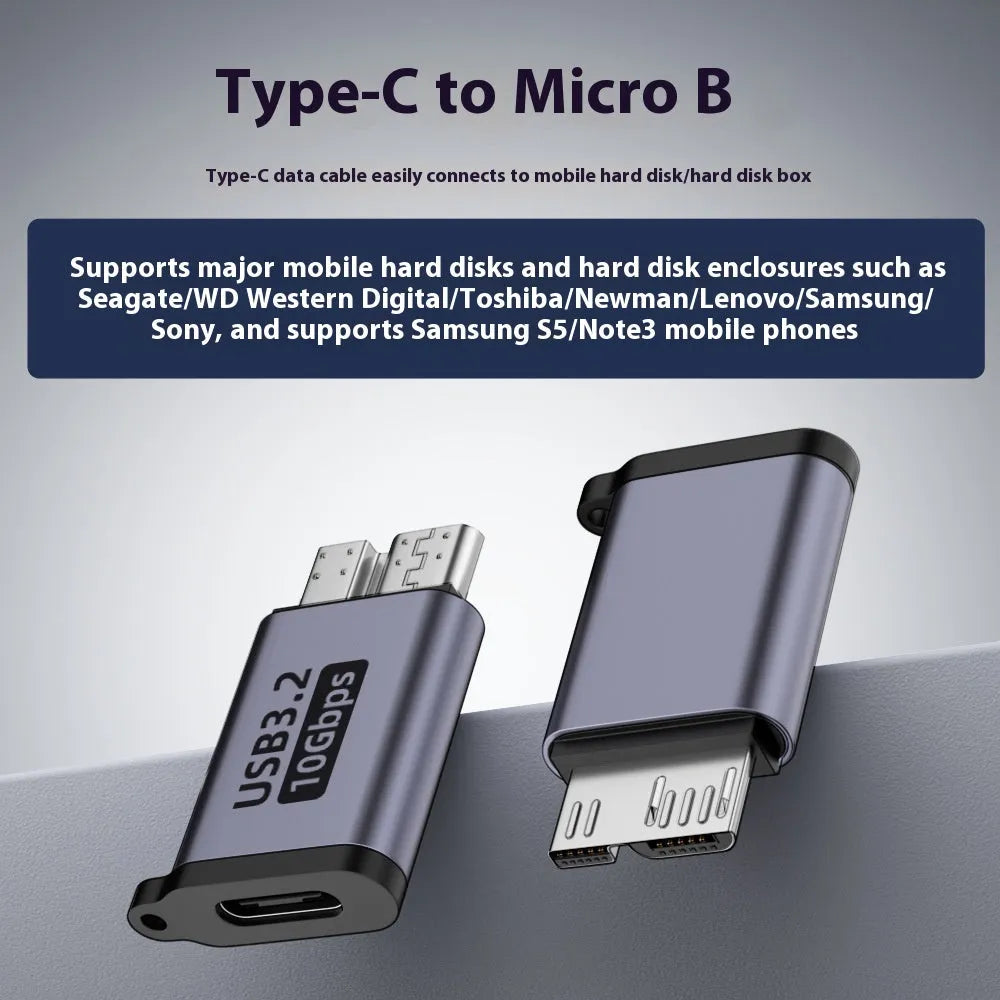 USB AM to Micro-B adapter cable for connecting older devices to computers.