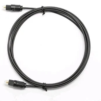 OD2.2 digital optical audio cable with Toslink connectors, showing slim PVC jacket.