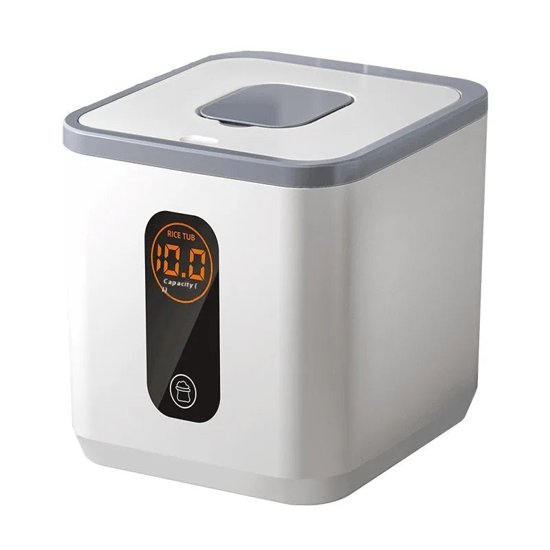 Gray sealed rice jar with insect-proof and moisture-proof lid available in 10kg 20kg and 30kg sizes