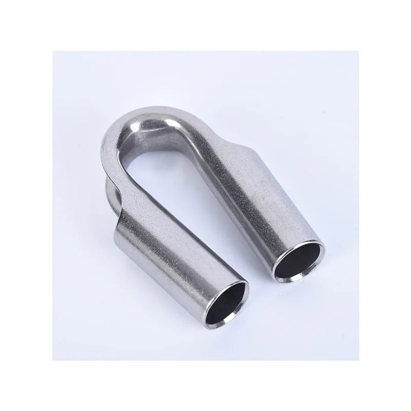 Stainless steel chicken heart ring sleeve for mounting on tubular pipes in various sizes.
