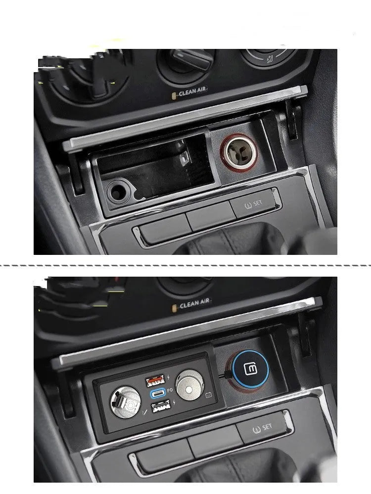 Volkswagen Lavida Polo Weiling car charger with QC3.0 fast charging for cigarette lighter socket