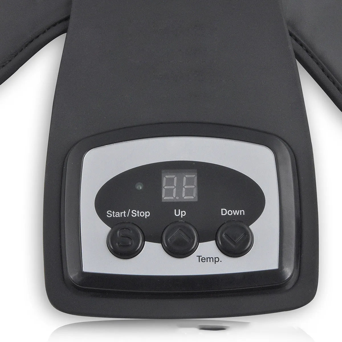 Knee and shoulder infrared heat massager with control unit, knee pads, and shoulder pads on a table