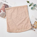 Black mesh postpartum belly band with cross waistband design for waist trimming and tummy slimming