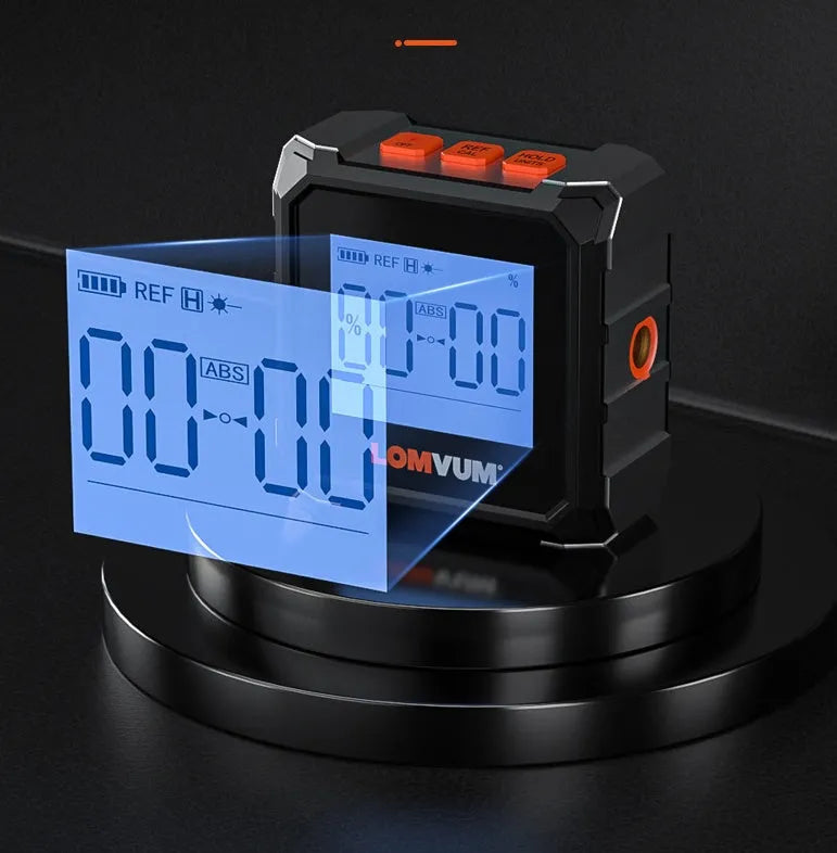 Digital inclinometer measurement tool with backlight display and alloy casing for construction work