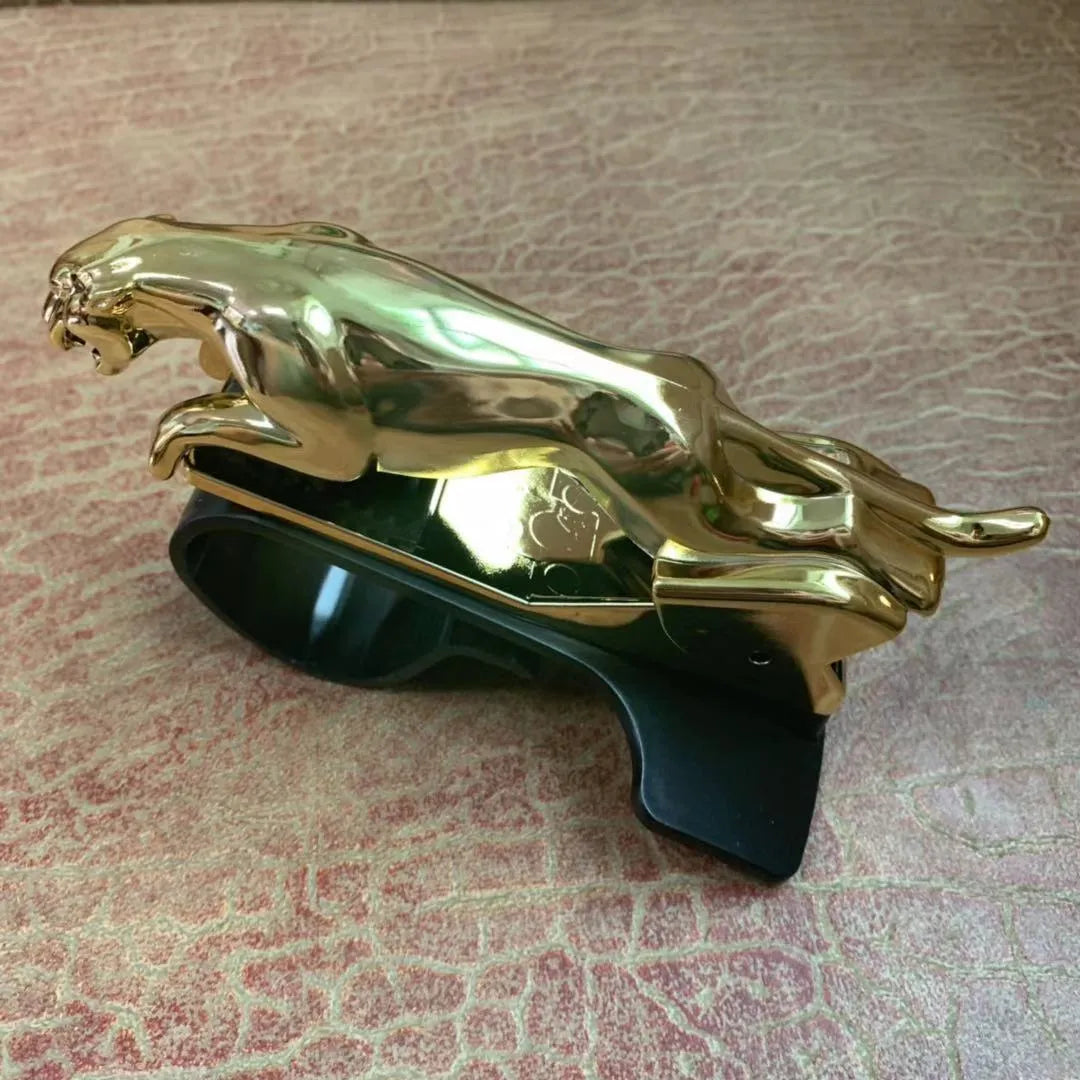 Car Leopard brand rotatable mobile phone holder in black, gold, and silver finishes.