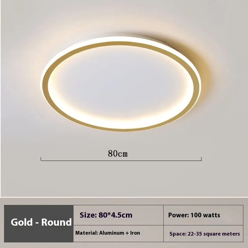Circular modern LED ceiling lamp in black finish with dimming and multiple light colour options.