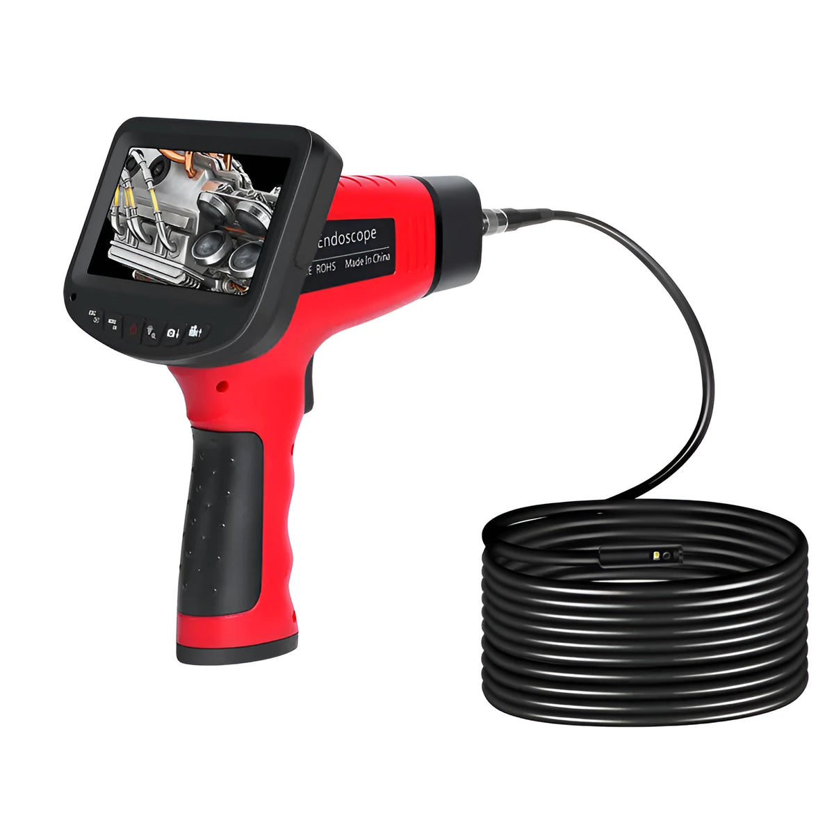 8.5mm diameter dual-lens endoscope camera with choice of snake pipeline or hard wire cable options