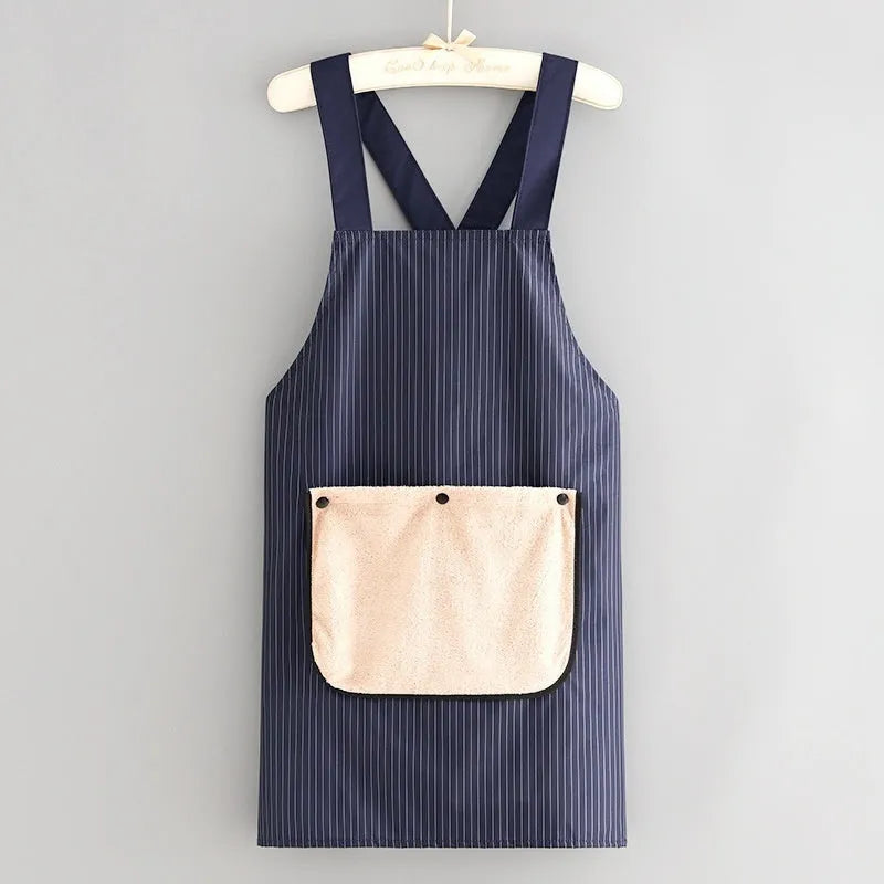 Composite waterproof polyester kitchen apron in free size with multiple colour options