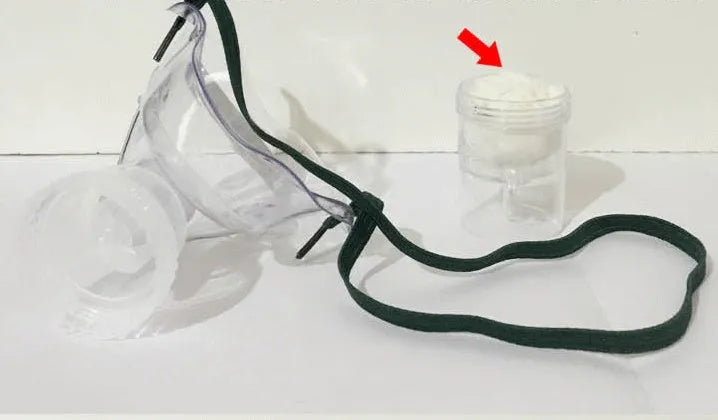 Soft rubber mask aid for securing protective face coverings.